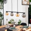 Gastor Suspension, Boule lumineuse, Suspension Ambre, Fumé, 4 lumières