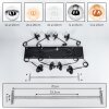 Gastor Suspension, Boule lumineuse, Suspension Ambre, Chrome, Clair, Fumé, 8 lumières