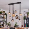 Gastor Suspension, Boule lumineuse, Suspension Ambre, Clair, Fumé, 8 lumières