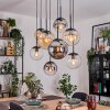 Gastor Suspension, Boule lumineuse, Suspension Ambre, Clair, Fumé, 8 lumières
