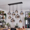Gastor Suspension, Boule lumineuse, Suspension Chrome, Clair, Fumé, 8 lumières