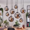 Gastor Suspension, Boule lumineuse, Suspension Chrome, Fumé, 8 lumières