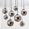 Gastor Suspension, Boule lumineuse, Suspension Chrome, Fumé, 8 lumières