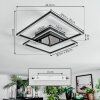 Manor Plafonnier LED Noir, 1 lumière, Télécommandes