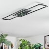 Manor Plafonnier LED Noir, 1 lumière, Télécommandes