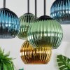 Koyoto Plafonnier, Boule lumineuse 45 cm Bleu, Or, Vert, 5 lumières