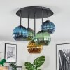 Koyoto Plafonnier, Boule lumineuse 45 cm Bleu, Or, Vert, 5 lumières