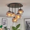 Ripoll Plafonnier, Boule lumineuse Chrome, Clair, Fumé, 5 lumières