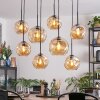 Ripoll Suspension, Boule lumineuse, Suspension Ambre, 8 lumières