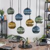 Koyoto Suspension, Boule lumineuse, Suspension Bleu, Or, Vert, 8 lumières