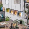 Lauden Suspension, Suspension Bleu, Vert, Clair, Cuivré, Fumé, 4 lumières