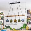 Koyoto Suspension, Boule lumineuse, Suspension Écru, Noir, 5 lumières