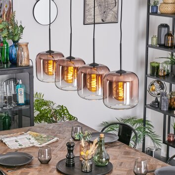 Lauden Suspension, Suspension Clair, Cuivré, 4 lumières Lauden Suspension, Suspension Clair, Cuivré, 4 lumières