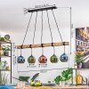 Koyoto Suspension, Boule lumineuse, Suspension Écru, Noir, 5 lumières