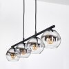 Koyoto Suspension, Boule lumineuse, Suspension Chrome, Clair, Fumé, 4 lumières