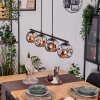 Ripoll Suspension, Boule lumineuse, Suspension Chrome, Fumé, 4 lumières