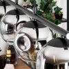 Ripoll Suspension, Boule lumineuse, Suspension Chrome, Clair, Fumé, 4 lumières