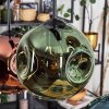 Ripoll Suspension, Boule lumineuse, Suspension Bleu, Vert, Cuivré, 6 lumières