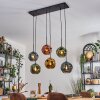 Ripoll Suspension, Boule lumineuse, Suspension Bleu, Or, Vert, Cuivré, 6 lumières