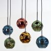 Ripoll Suspension, Boule lumineuse, Suspension Bleu, Or, Vert, Cuivré, 6 lumières
