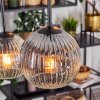 Ripoll Suspension, Boule lumineuse, Suspension Ambre, Clair, Fumé, 6 lumières