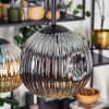 Ripoll Suspension, Boule lumineuse, Suspension Ambre, Fumé, 6 lumières