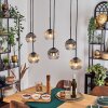 Ripoll Suspension, Boule lumineuse, Suspension Ambre, Clair, Fumé, 6 lumières
