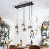 Ripoll Suspension, Boule lumineuse, Suspension Ambre, Clair, Fumé, 6 lumières