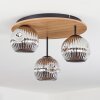 Ripoll Plafonnier, Boule lumineuse Écru, Noir, 3 lumières