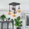 Gastor Plafonnier, Boule lumineuse Ambre, Fumé, 5 lumières