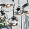 Gastor Plafonnier, Boule lumineuse Chrome, Clair, Fumé, 5 lumières