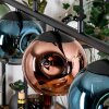 Ripoll Suspension, Boule lumineuse, Suspension Bleu, Vert, Cuivré, 5 lumières