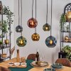 Ripoll Suspension, Boule lumineuse, Suspension Bleu, Or, Vert, Cuivré, 6 lumières