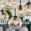 Koyoto Plafonnier, Boule lumineuse Ambre, Clair, 5 lumières