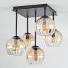 Koyoto Plafonnier, Boule lumineuse Ambre, Clair, 5 lumières