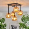 Koyoto Plafonnier, Boule lumineuse Ambre, 5 lumières
