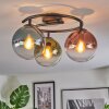 Gastor Plafonnier, Boule lumineuse 37 cm Bleu, Vert, Clair, Cuivré, 3 lumières