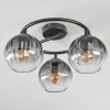 Koyoto Plafonnier, Boule lumineuse 37 cm Clair, Fumé, 3 lumières