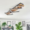 Cabanas Plafonnier LED Couleur bois, Noir, 1 lumière