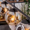 Ripoll Suspension, Boule lumineuse, Suspension Ambre, Fumé, 4 lumières