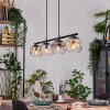 Ripoll Suspension, Boule lumineuse, Suspension Ambre, Clair, Fumé, 4 lumières
