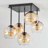 Koyoto Plafonnier, Boule lumineuse Ambre, Clair, 5 lumières