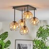 Koyoto Plafonnier, Boule lumineuse Ambre, Clair, 5 lumières