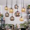 Ripoll Suspension, Boule lumineuse, Suspension Ambre, Fumé, 8 lumières