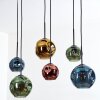 Ripoll Suspension, Boule lumineuse, Suspension Bleu, Or, Vert, Cuivré, 6 lumières