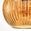 Ripoll Suspension, Boule lumineuse, Suspension Ambre, Fumé, 6 lumières