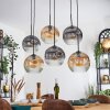 Ripoll Suspension, Boule lumineuse, Suspension Ambre, Clair, Fumé, 6 lumières