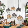 Ripoll Suspension, Boule lumineuse, Suspension Ambre, Clair, Fumé, 6 lumières