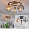 Gastor Plafonnier, Boule lumineuse 37 cm Ambre, Clair, Fumé, 3 lumières