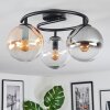 Gastor Plafonnier, Boule lumineuse 37 cm Ambre, Clair, Fumé, 3 lumières